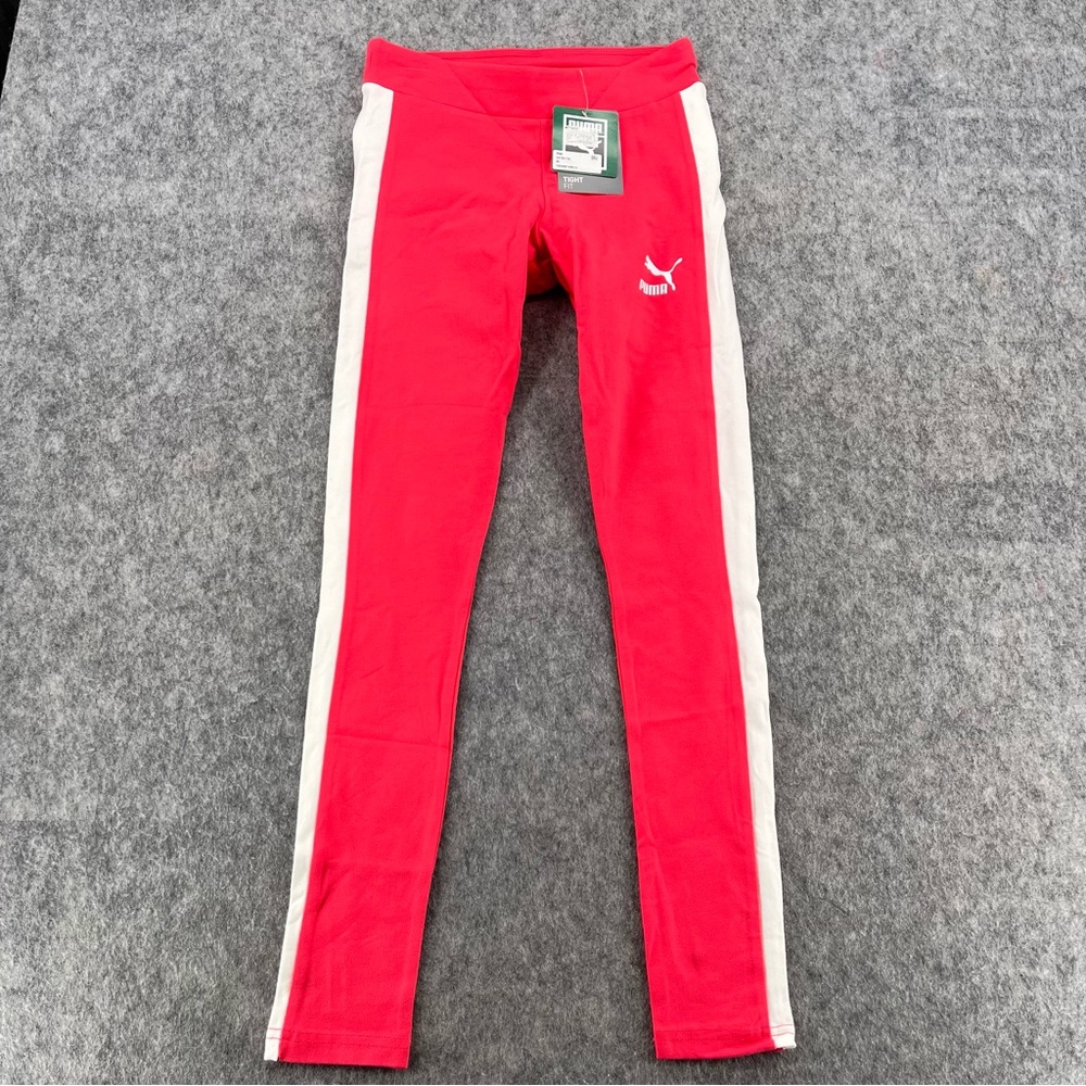 Puma Womens Pink Logo Leggings Size XS NEW